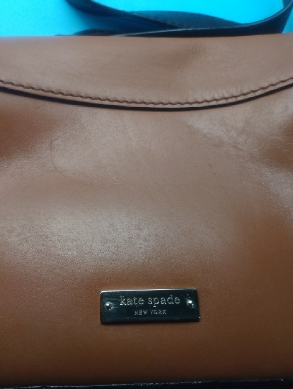 kate spade Vintage Mara Villabella Ave Small Camel/Black Flap Style Shouler Bag - Picture 14 of 14